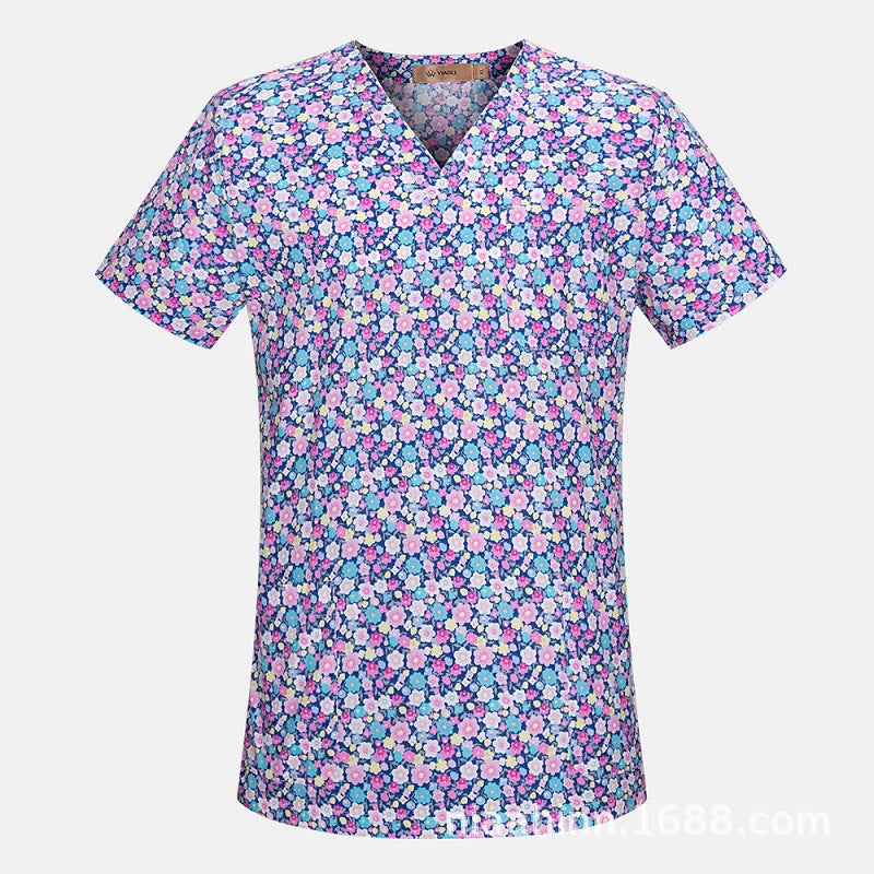 Women's & Men's & Cartoon Printed T-shirt For Surgical Gown Uniform