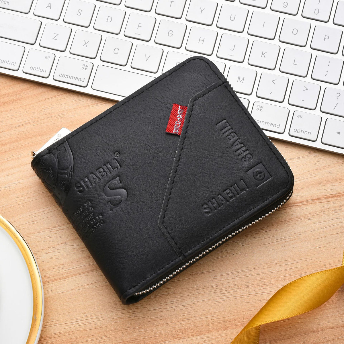 Fashion Men's Zipper Retro Short Horizontal Men's Wallets