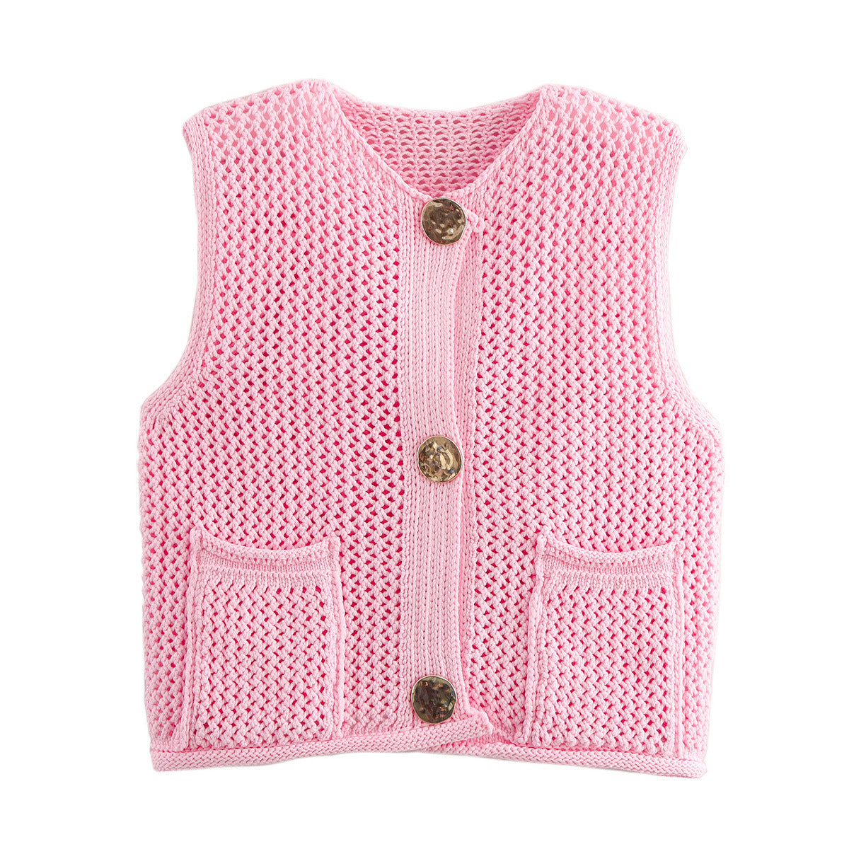Women's Summer Street Fashion Thick Needle Knitted Vests