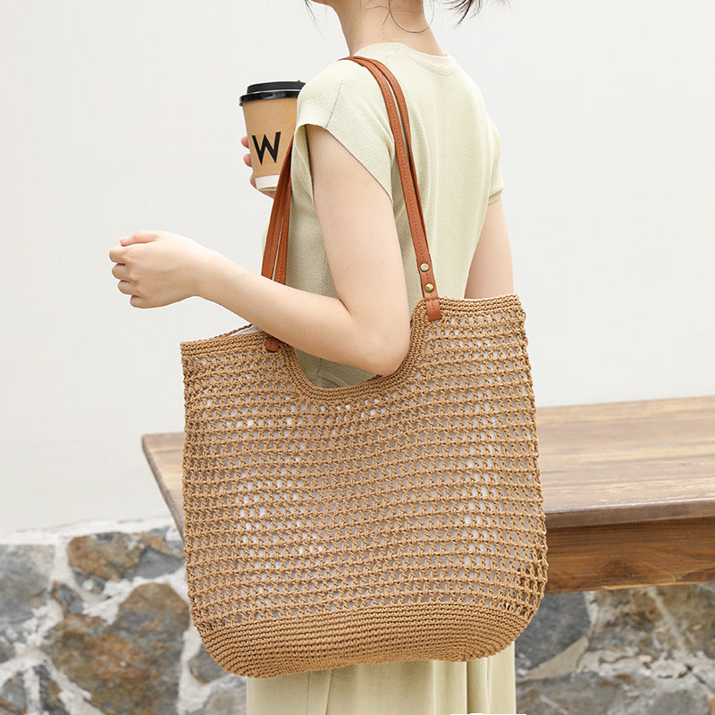 Women's Style Leisure Artistic Hand-woven Fashion Cotton Shoulder Bags