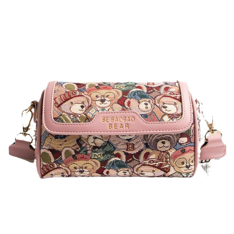 Women's Source Design Cartoon Little Bear Pattern Crossbody Bags