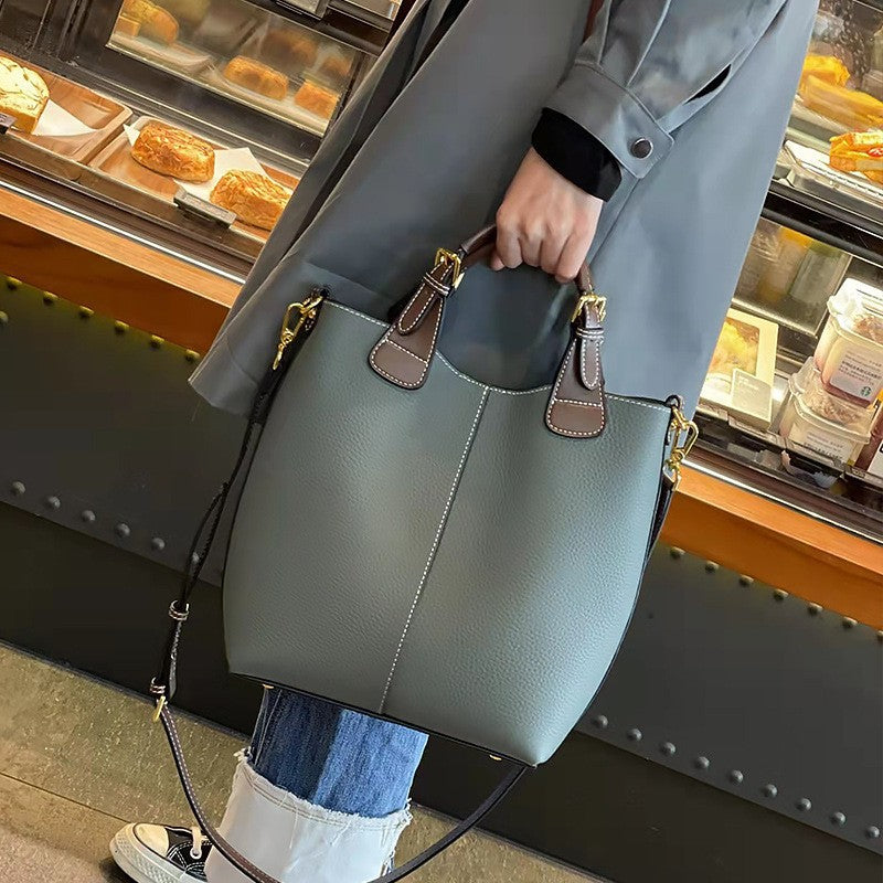 Women's Top Layer Cowhide Premium Commute Large Handbags