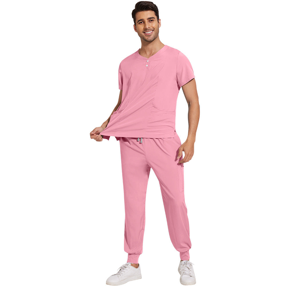 Women's & Men's & Frosted Jogger Hospital Medical Surgical Gown Pharmacy Beauty Uniform