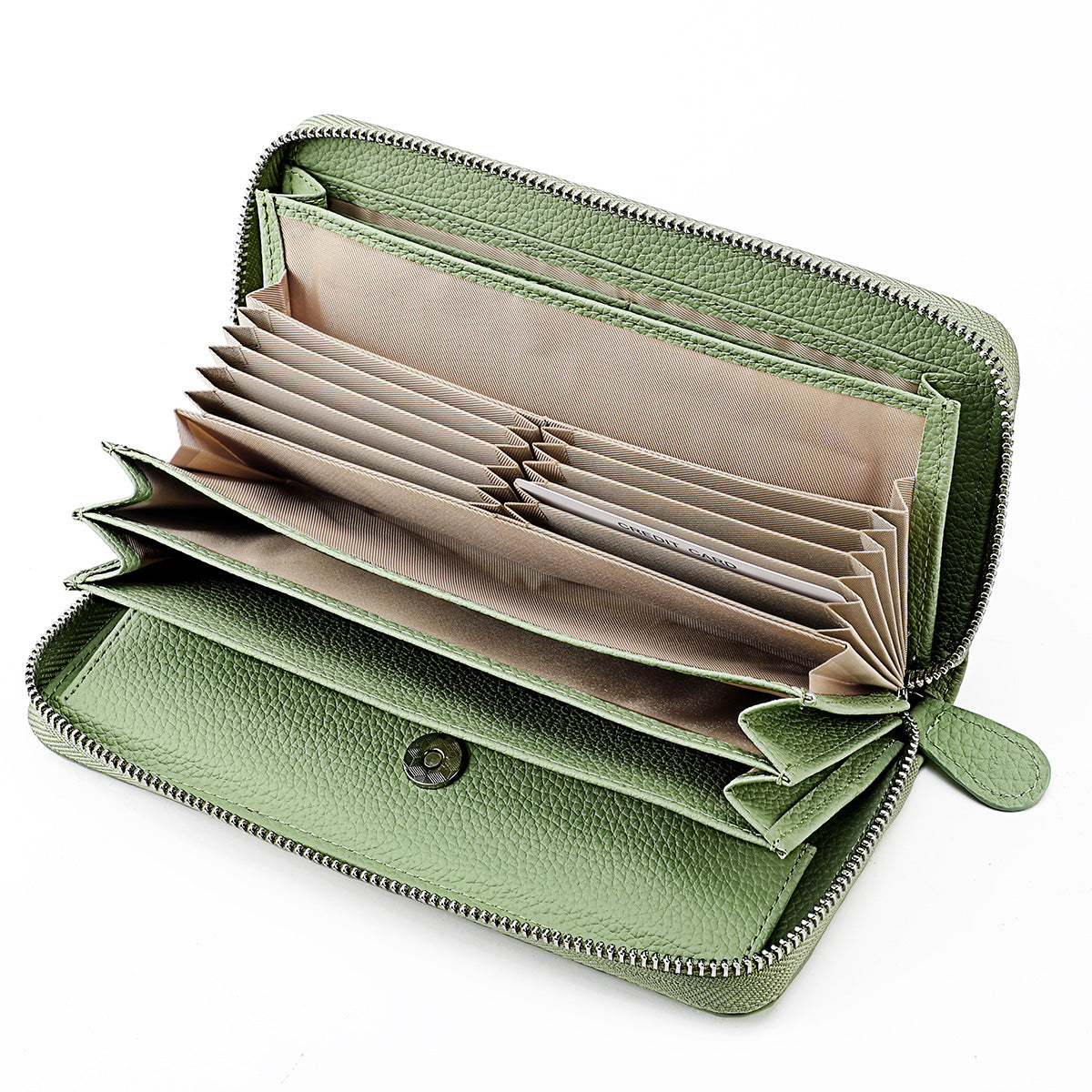 Women's Swiping Leather Long Style Expanding Clutch Ladies Wallets