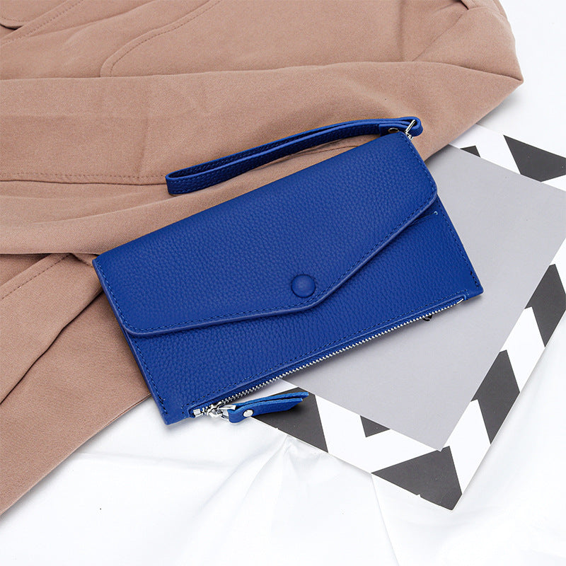 Women's Long Mobile Integrated Clutch Genuine Leather Ladies Wallets