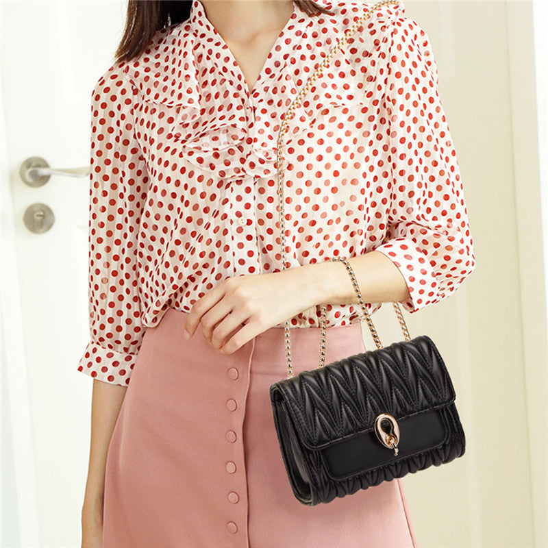 Charming Women's New Fashion Pleated Chain Crossbody Bags