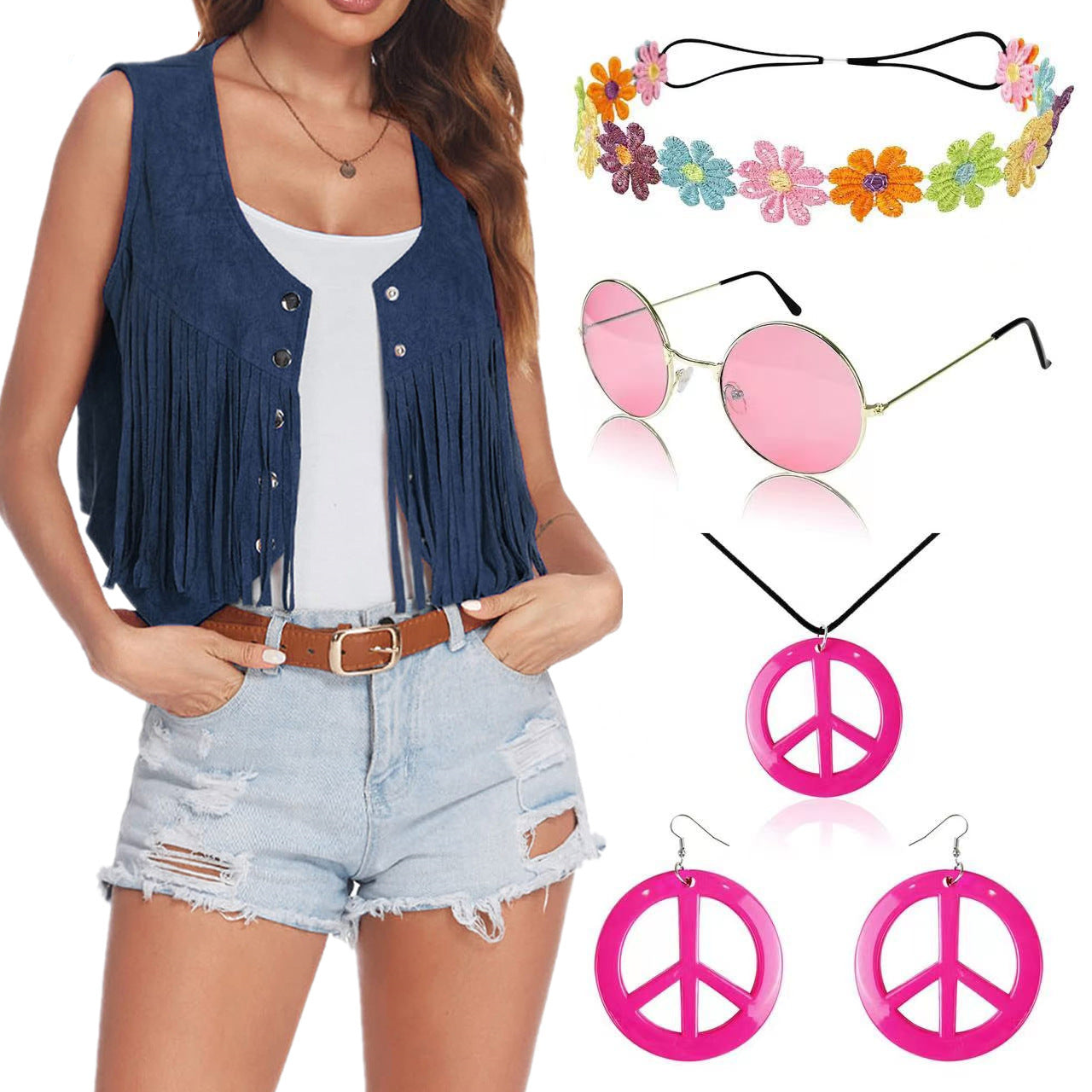 Women's Suede Fashion Tassel Retro Hippie Vests