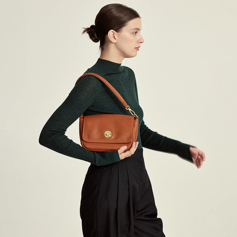 Women's Summer First Layer Vegetable Tanning Leather Shoulder Bags