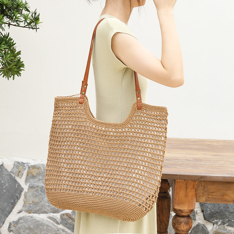 Women's Style Leisure Artistic Hand-woven Fashion Cotton Shoulder Bags