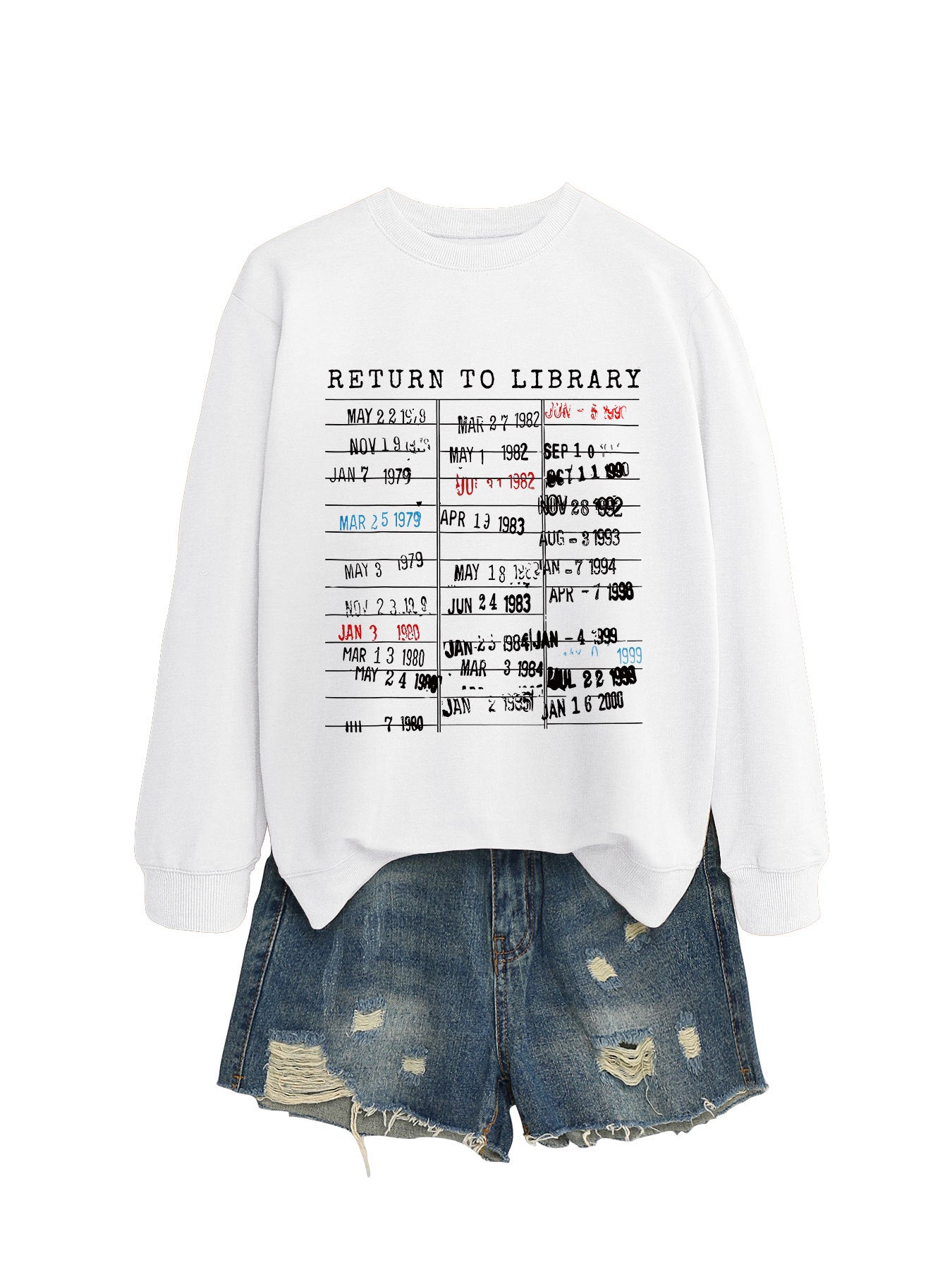 Women's Personalized Printed Fashion Round Neck Loose Sweaters