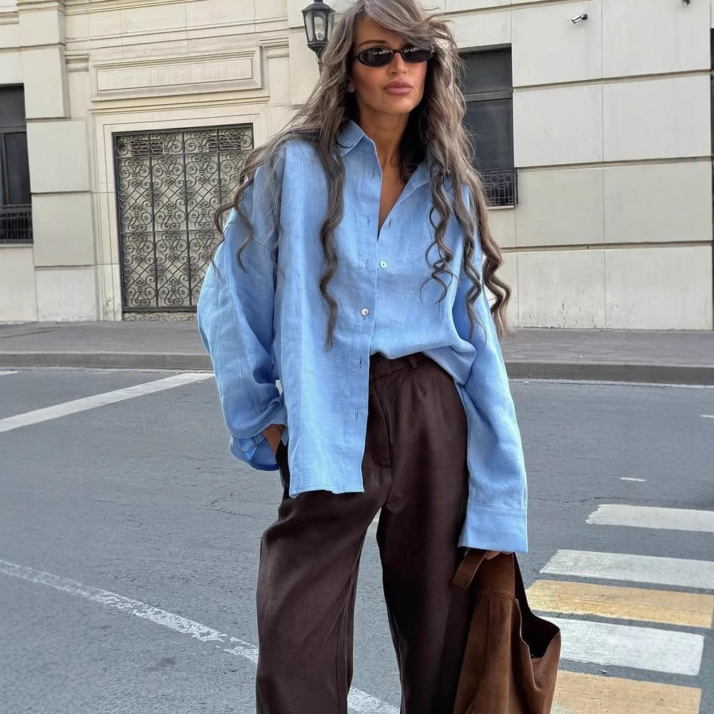 Women's Creative Beautiful Long Sleeve Ruffle Blouses