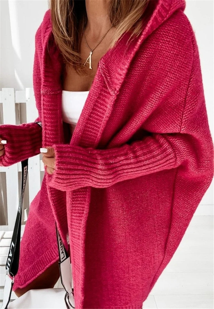 Bat Sleeved Soft Loose Back Stitching Knitwear
