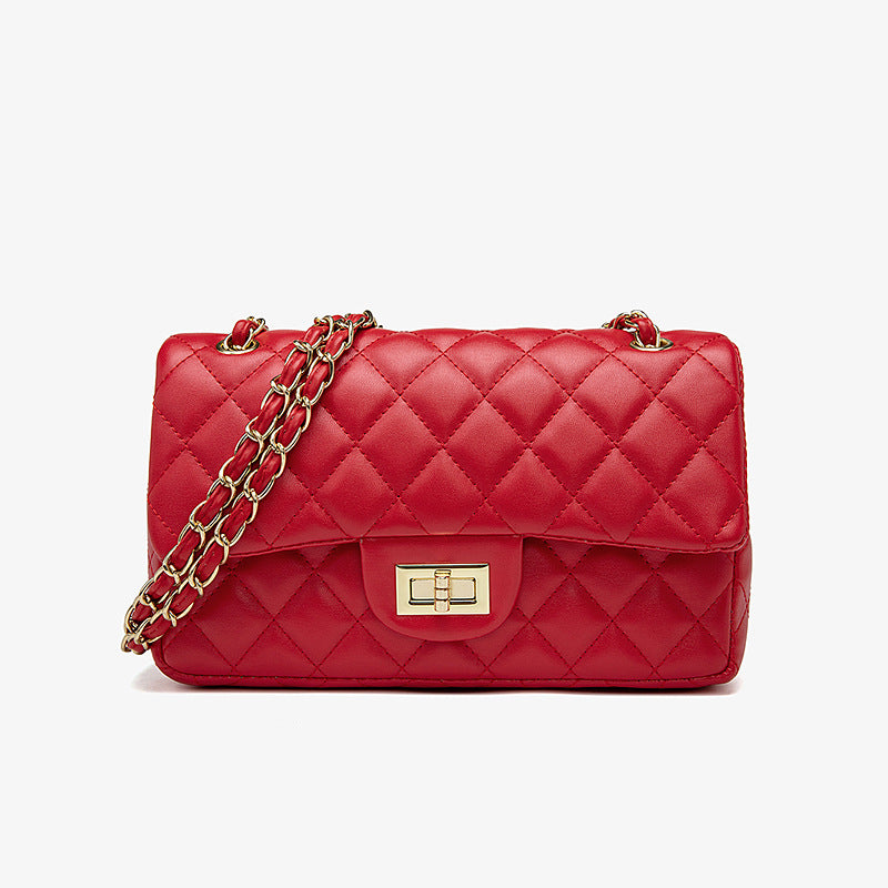 Women's Summer Chain Classic Style Diamond Solid Crossbody Bags
