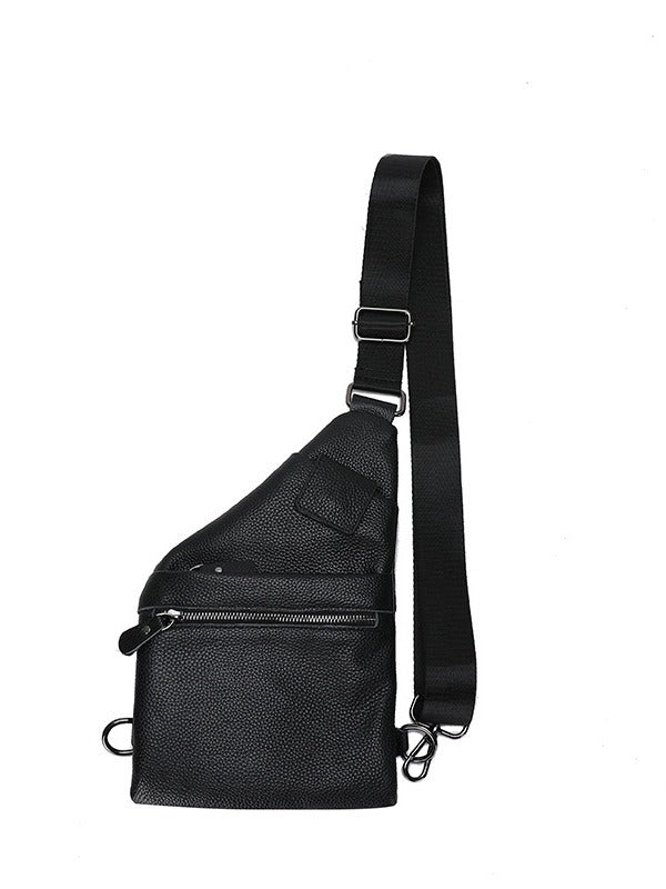 Men's First Layer Cowhide Underarm Close-fitting Storage Men's Chest Bags