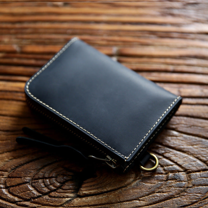 Men's Retro First Layer Cowhide Crazy Horse Leather Men's Wallets