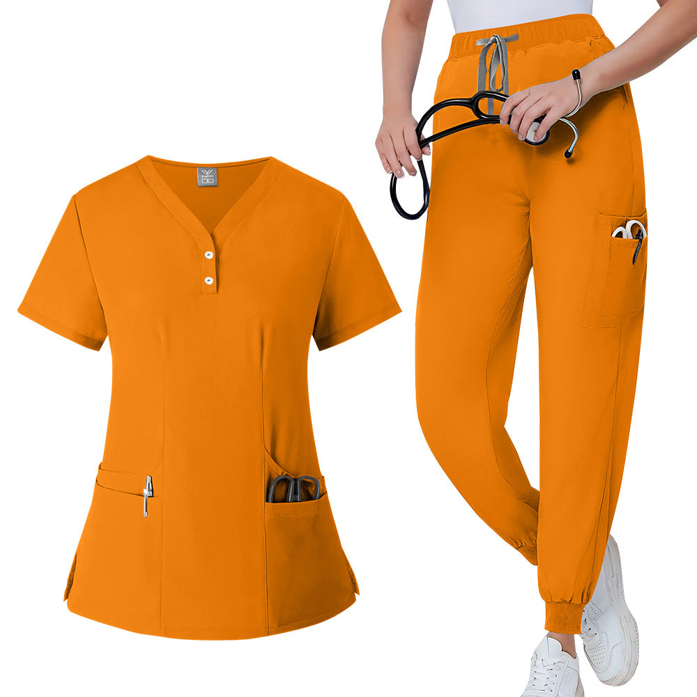 Women's Elastic Hand Washing Doctor Surgery Clothes Uniform