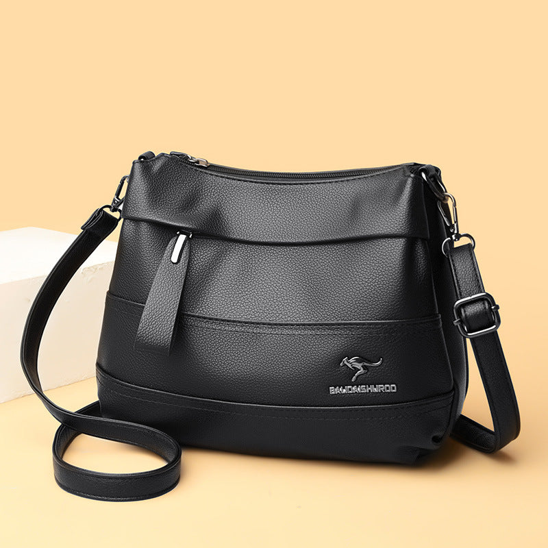 Women's Stitching Large Capacity Mom Fashion Soft Crossbody Bags