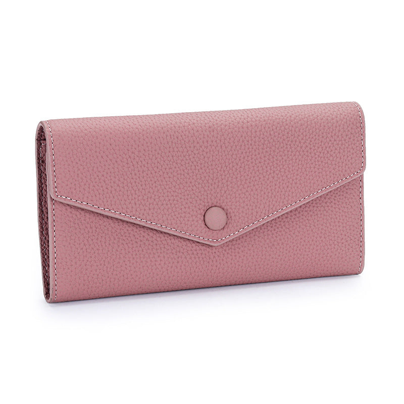 Women's Pure Leather Long Genuine Large Capacity Ladies Wallets
