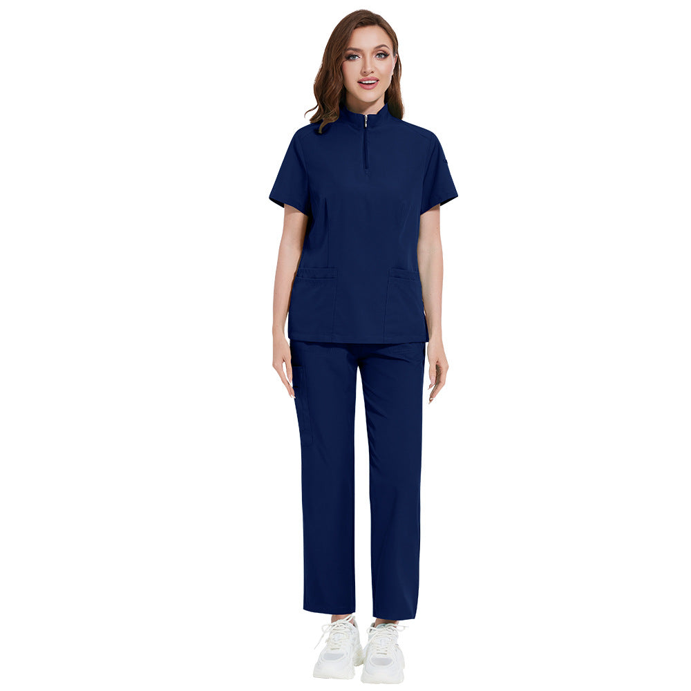 Women's Stand Collar Nurse Work Clothes Hand Uniform