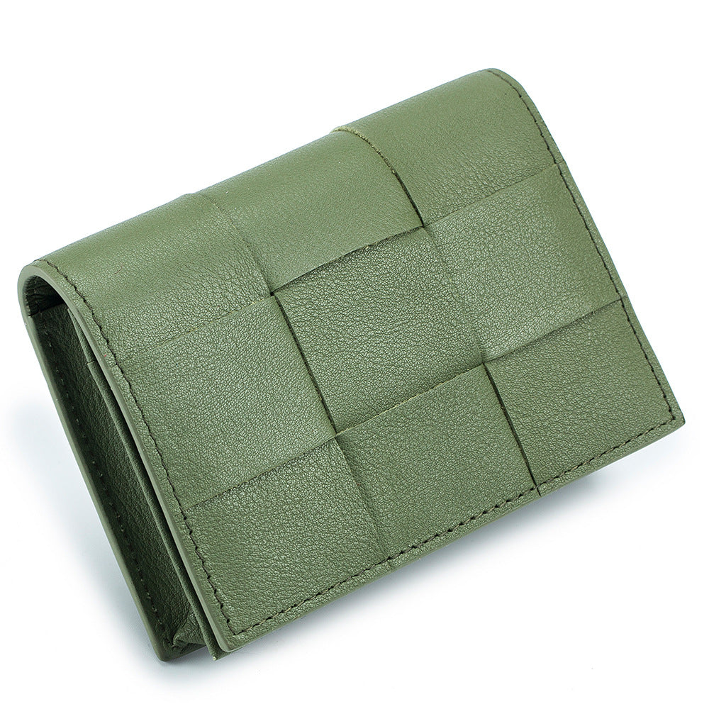 Women's Style High-grade Woven Exquisite Genuine Leather Card Holder