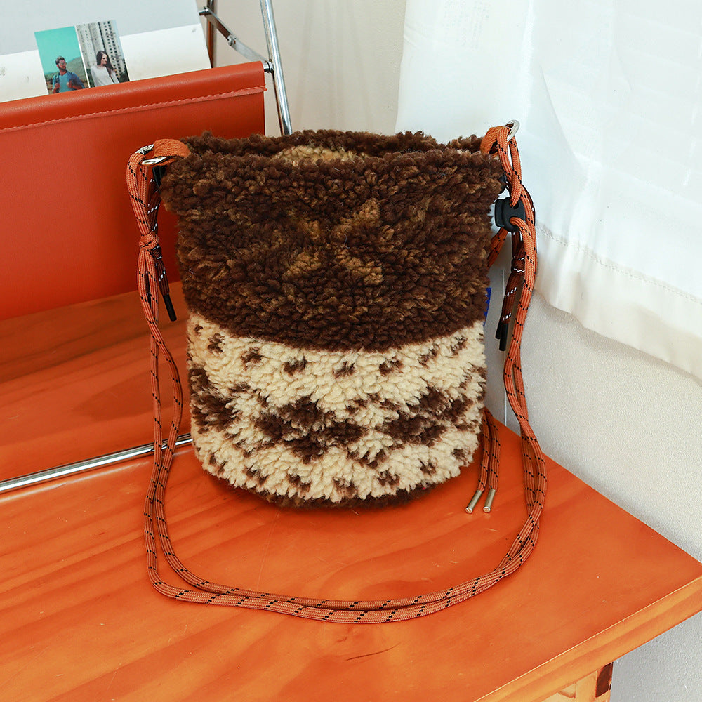Women's Winter Plush Pouch Lamb Wool Western Style Women's Handbag