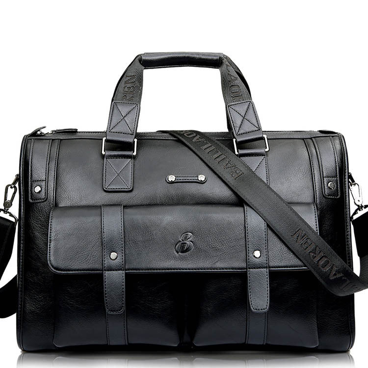 Men's High-grade British Retro Leather Computer Business Bags