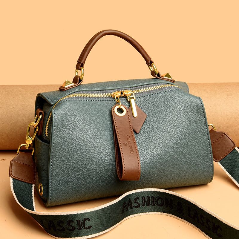 Women's Pillow Genuine Leather Fashion Popular Strap Crossbody Bags