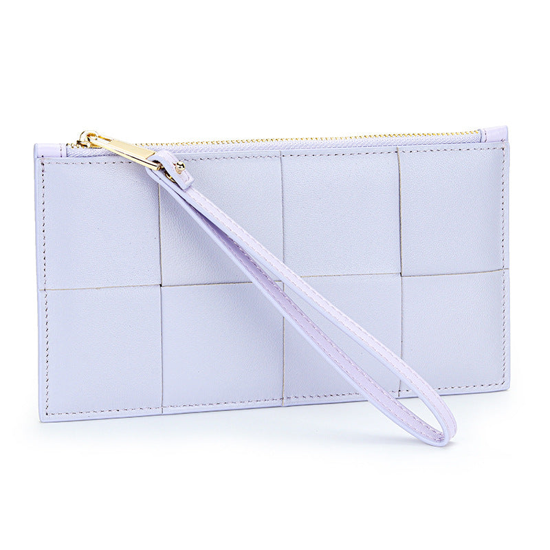 Leather Long Clutch Fashion Woven Large Ladies Wallets