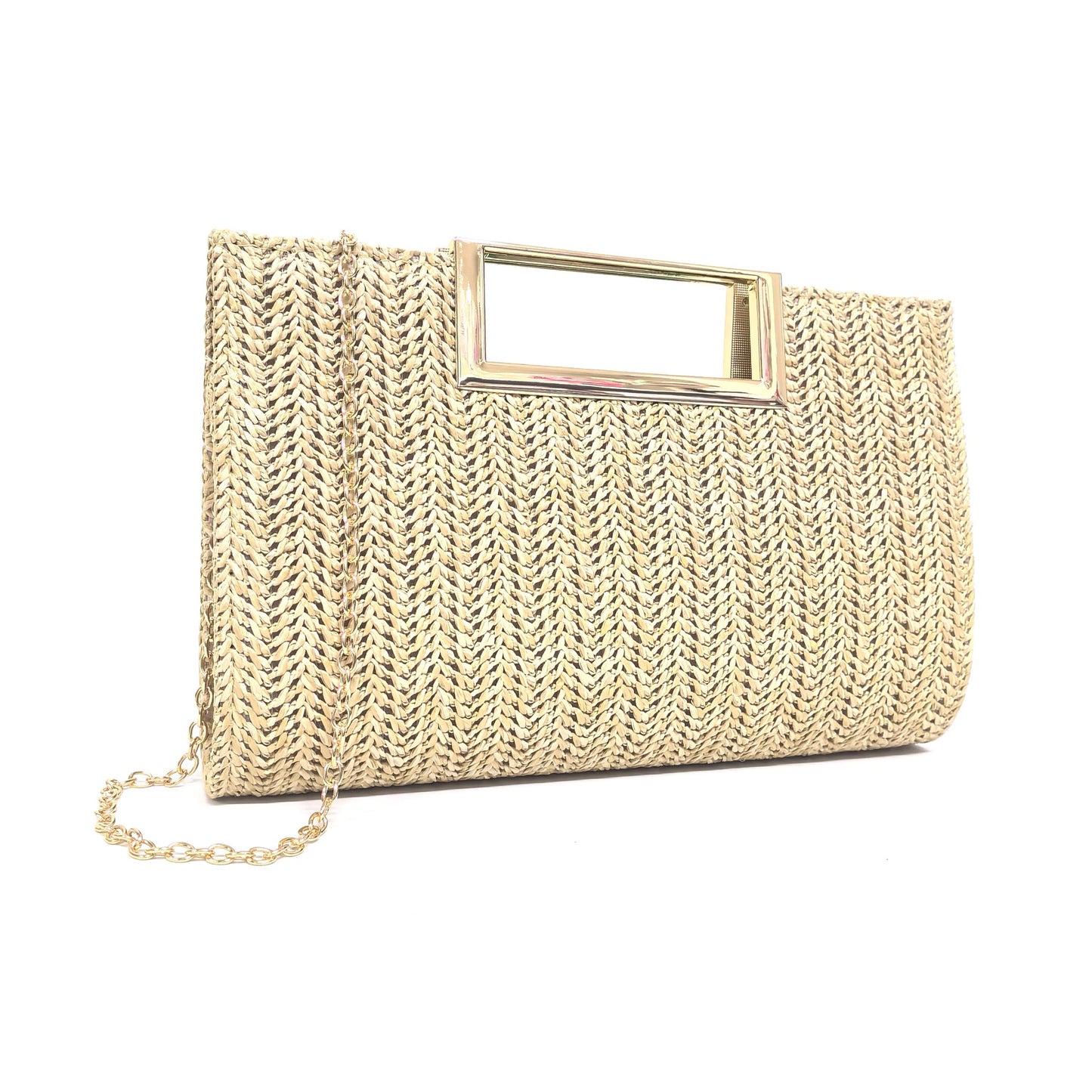 Women's Straw Clutch Simple Fashion Hardware Handbags