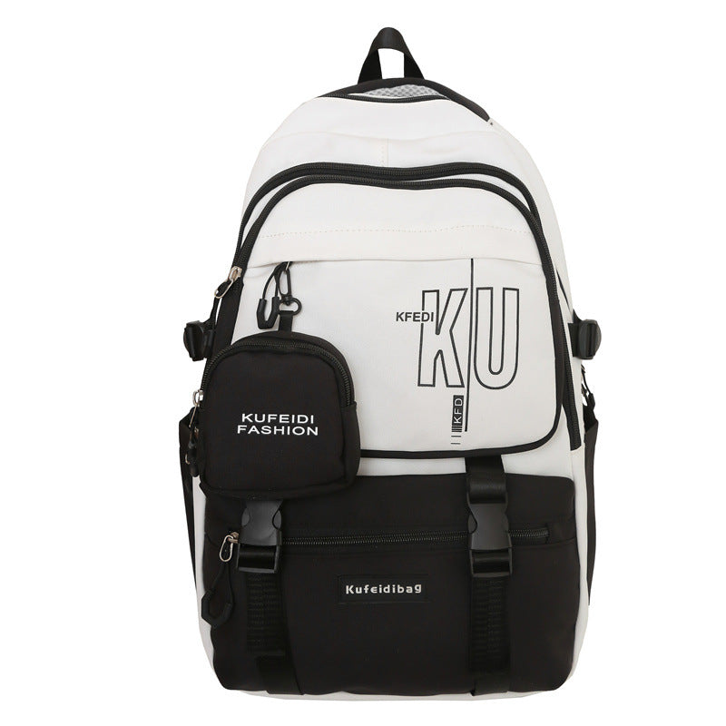 Large Capacity Solid Female Junior College Backpacks