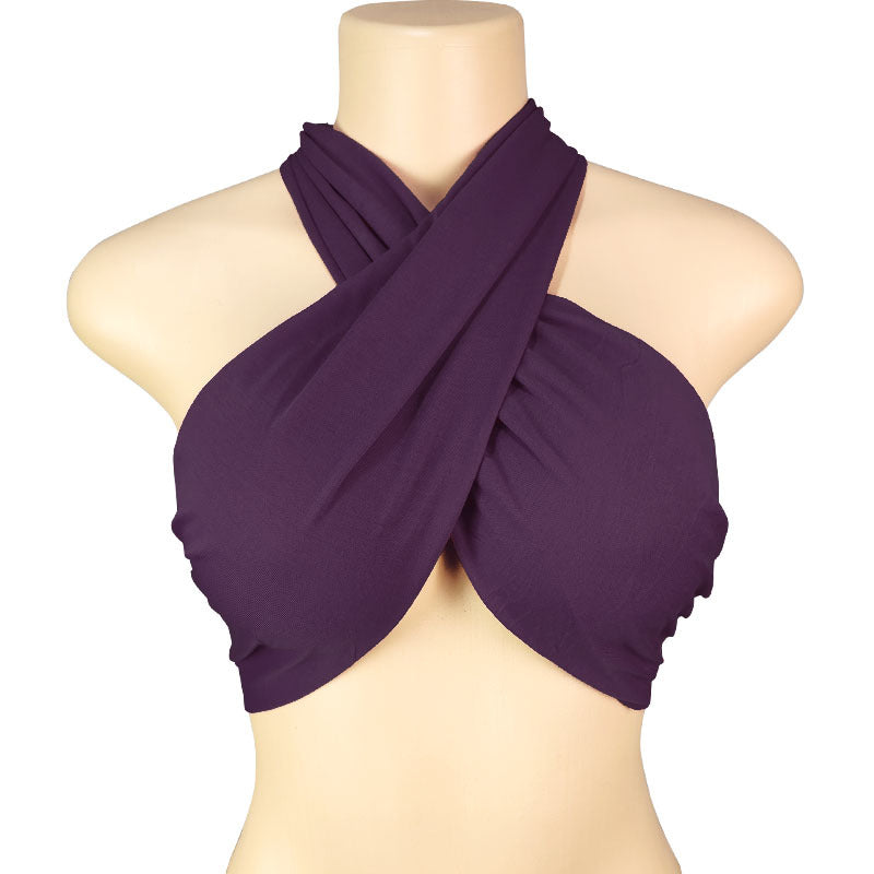 Women's Spring T-shirt Solid Color Sexy Variety Halter Tops