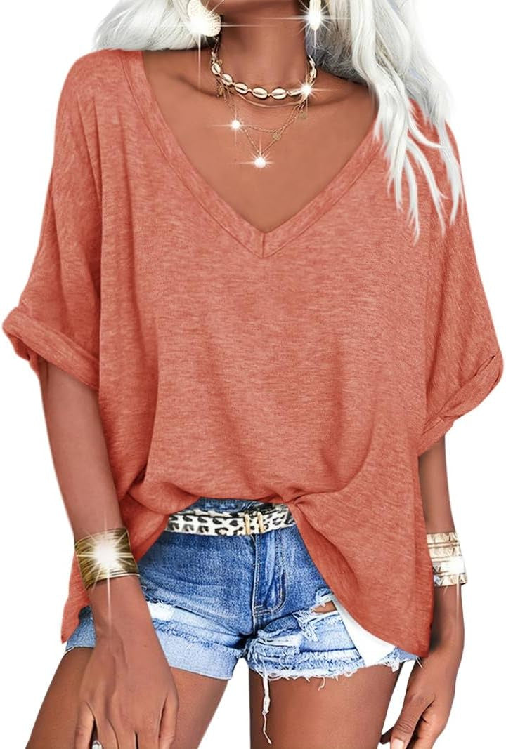 Women's Summer Casual Sleeve Loose T-shirt Blouses