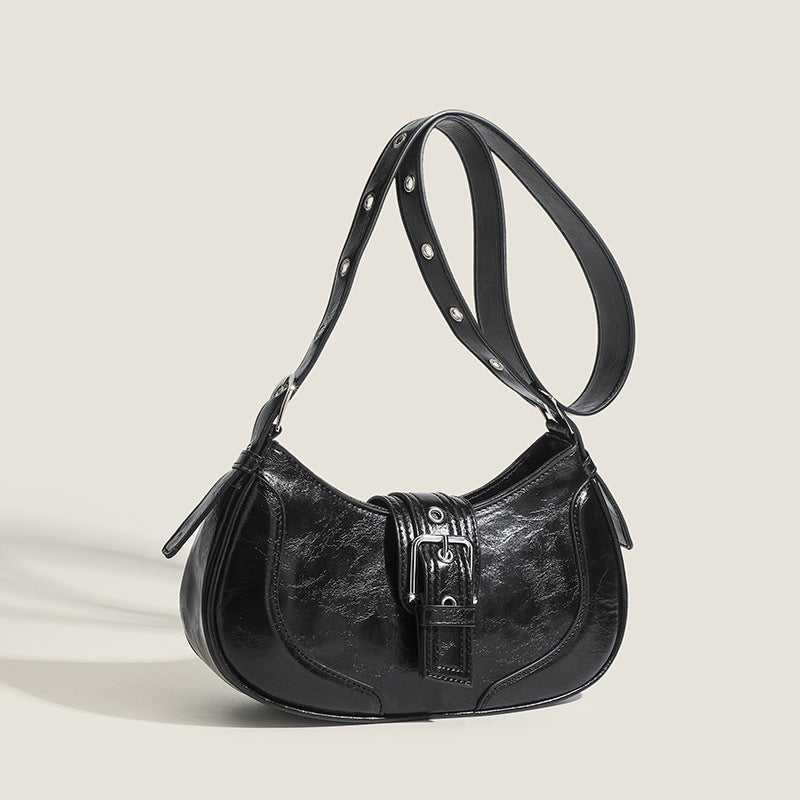Women's Niche Texture Baguette Retro Underarm Arm Bags