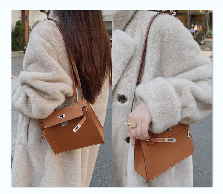 Women's Fantasy Purple Dancing Leather Kelly Bubble Shoulder Bags