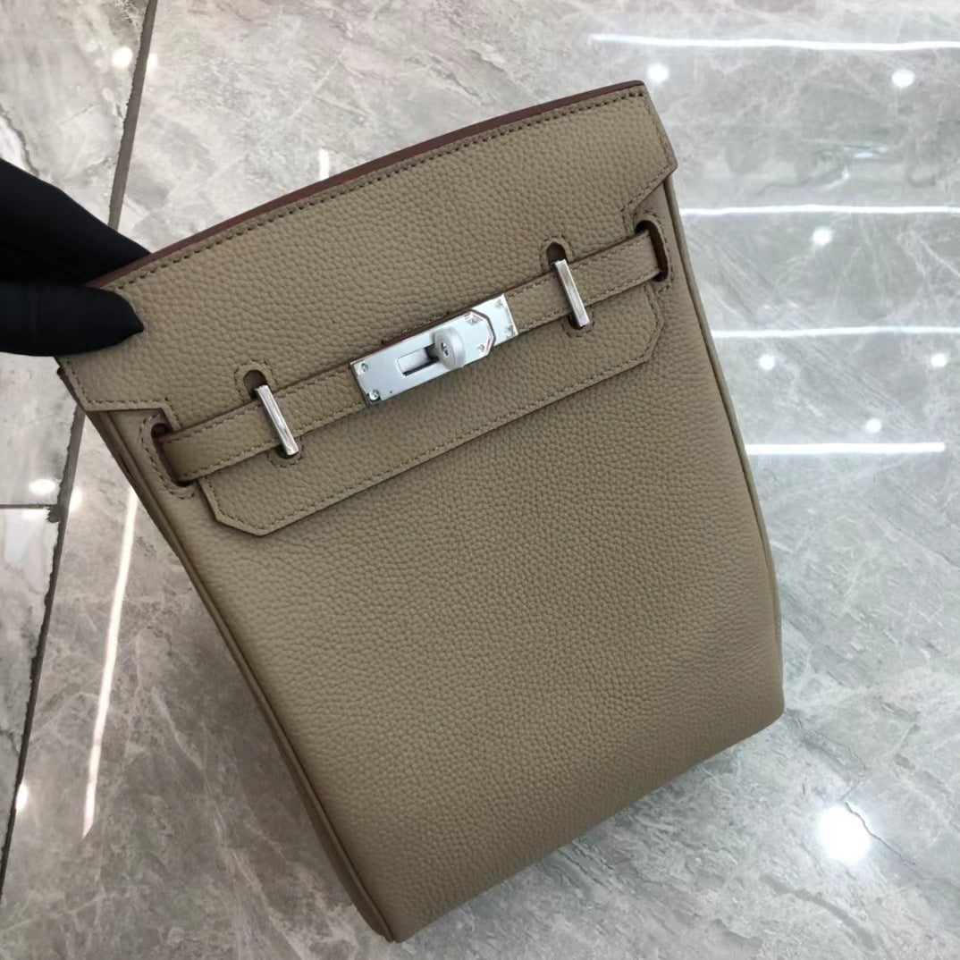 Women's Unisex Genuine Cattlehide Leather Surface Kelly Bags