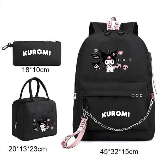 Peripheral Chain Rechargeable Lunch Box Pencil Backpacks