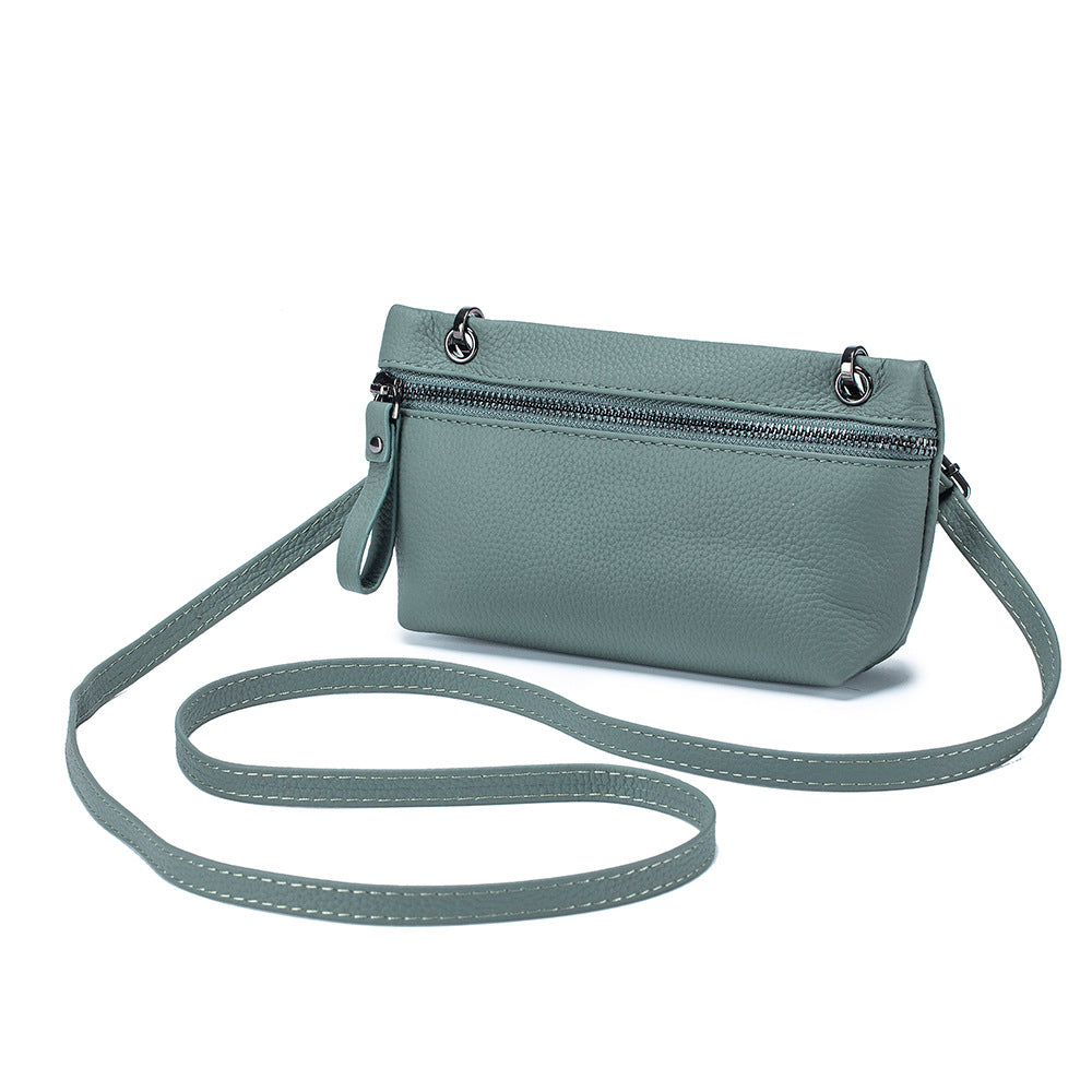 Women's Underarm First Layer Cowhide Leather Trendy Shoulder Bags