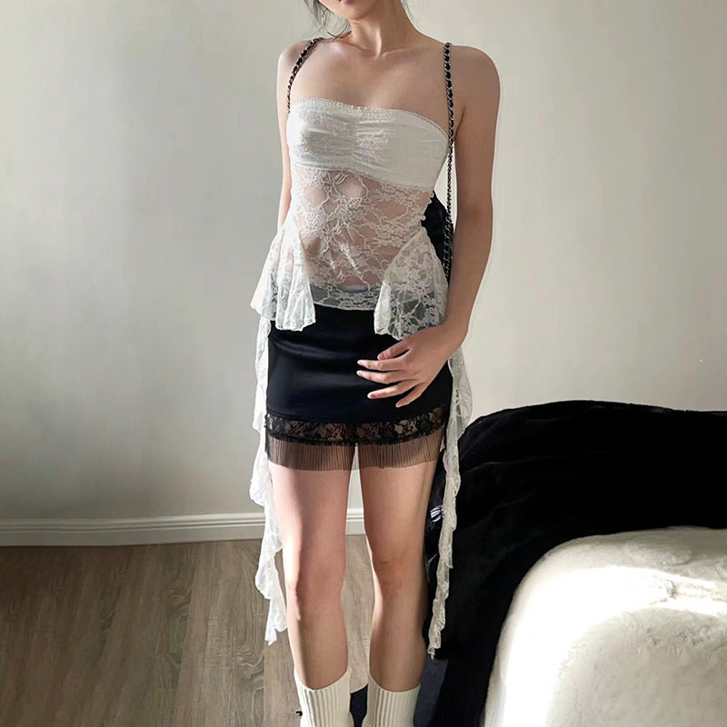 Women's Spring Fashion Sexy Lace Chest Wrap Tops