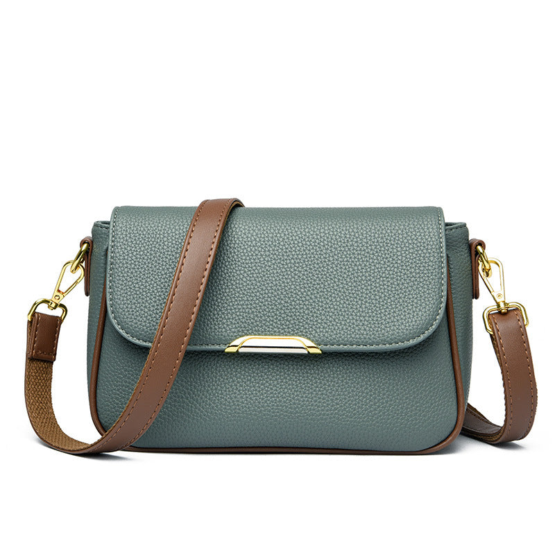 Women's Good-looking Large Flap Wide Narrow Strap Small Square Bags