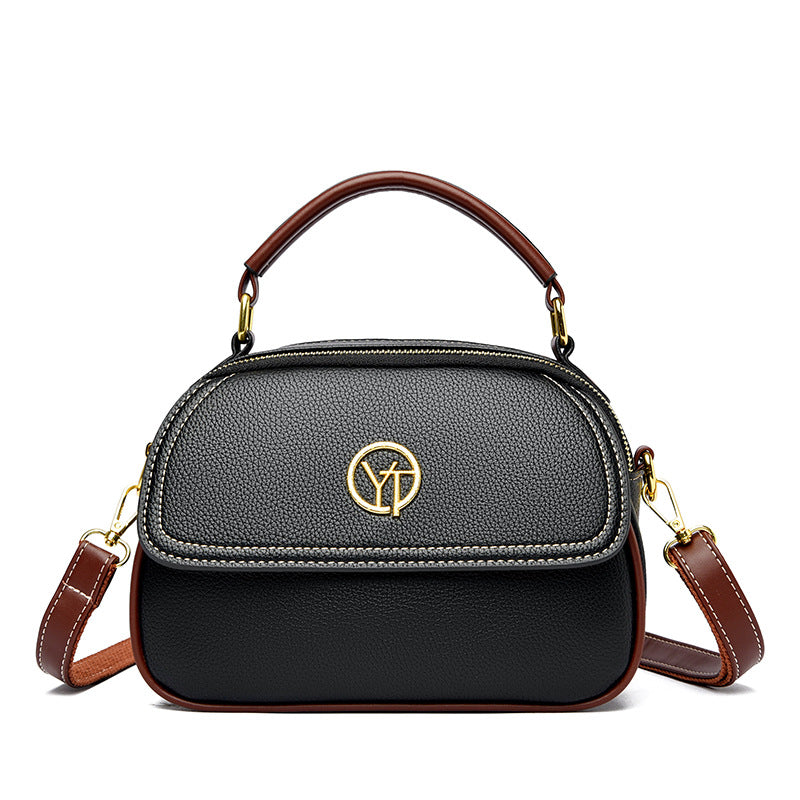 Women's Simple Wide Strap Korean Style Elegant Shoulder Bags