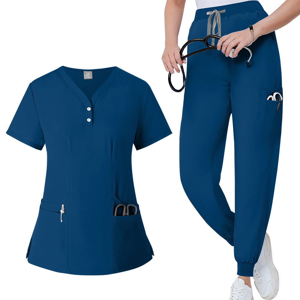 Women's Elastic Hand Washing Doctor Surgery Clothes Uniform