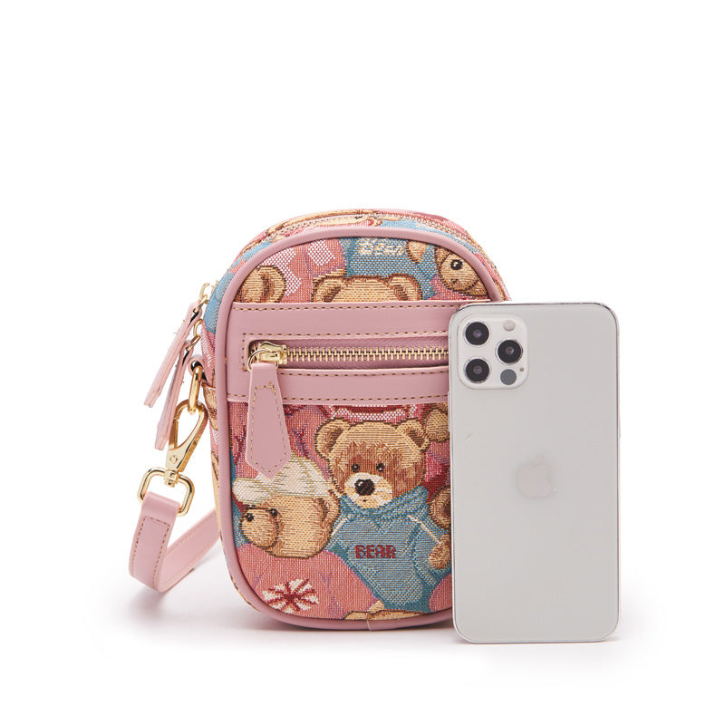 Attachment Canvas Cute Fashion Woven Flower Crossbody Bags