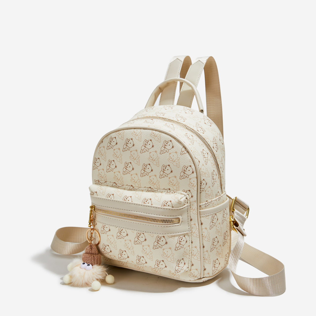 Women's High-grade Bear Printed Fashion Niche Backpacks