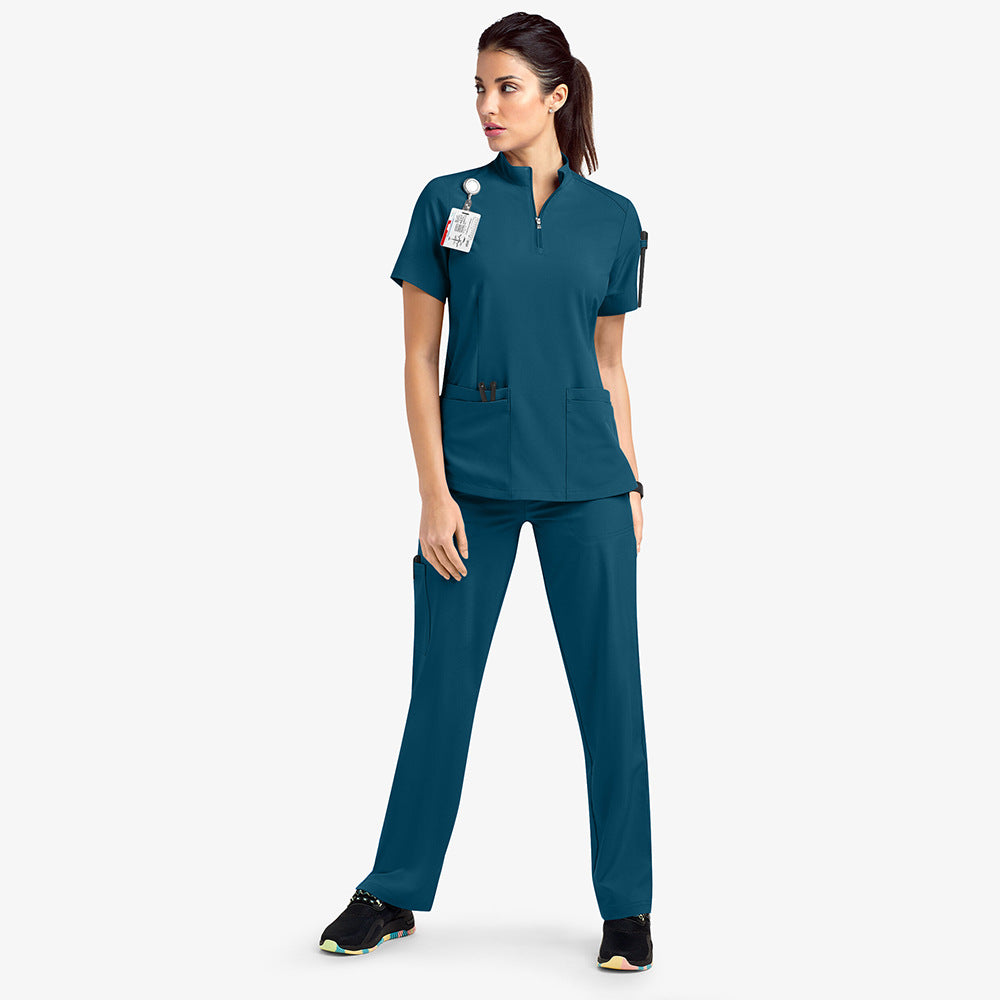 Zipper Sleeve Surgical Gown Beauty Salon Nursing Shorts