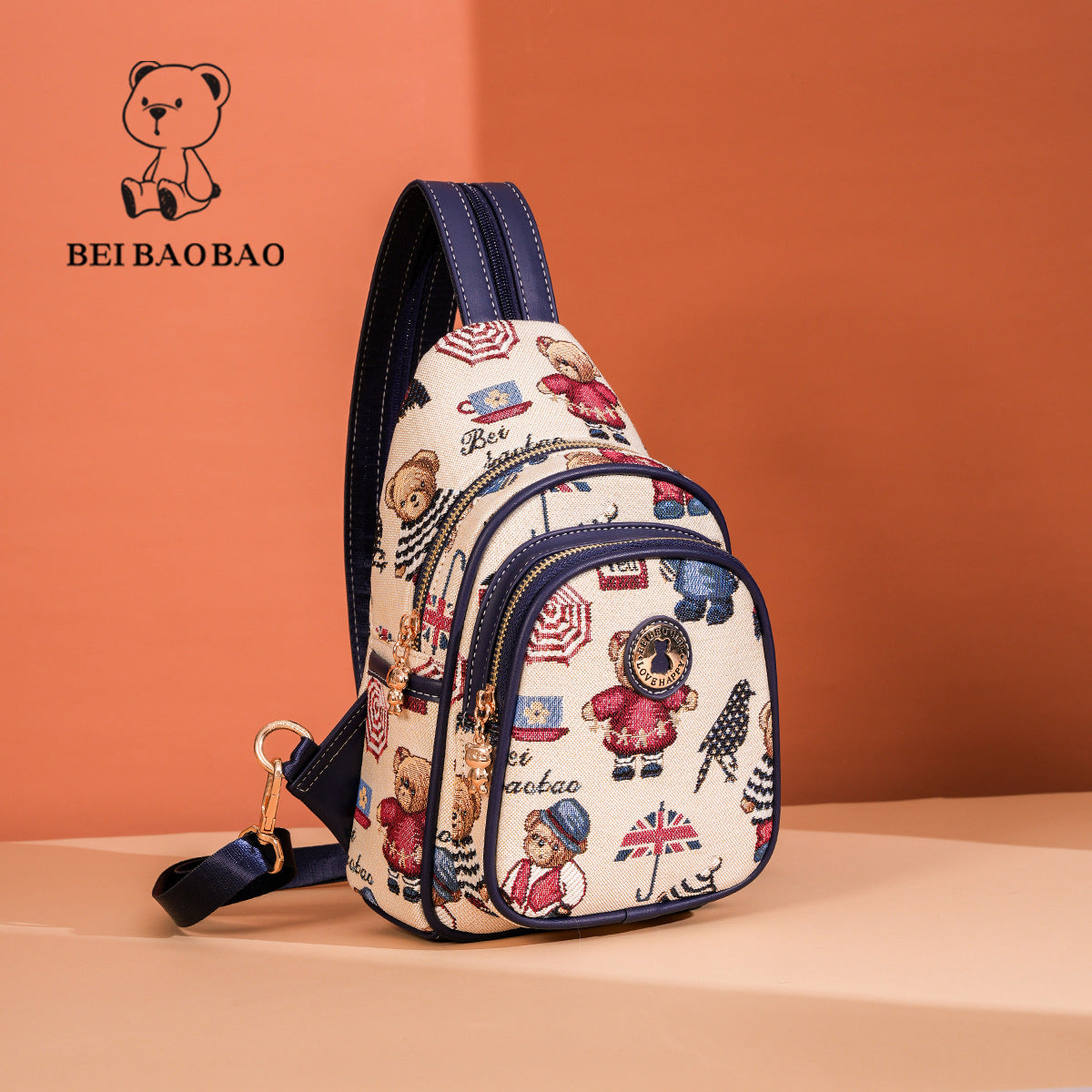 Women's Slouchy Source Design Cartoon Bear Waist Packs
