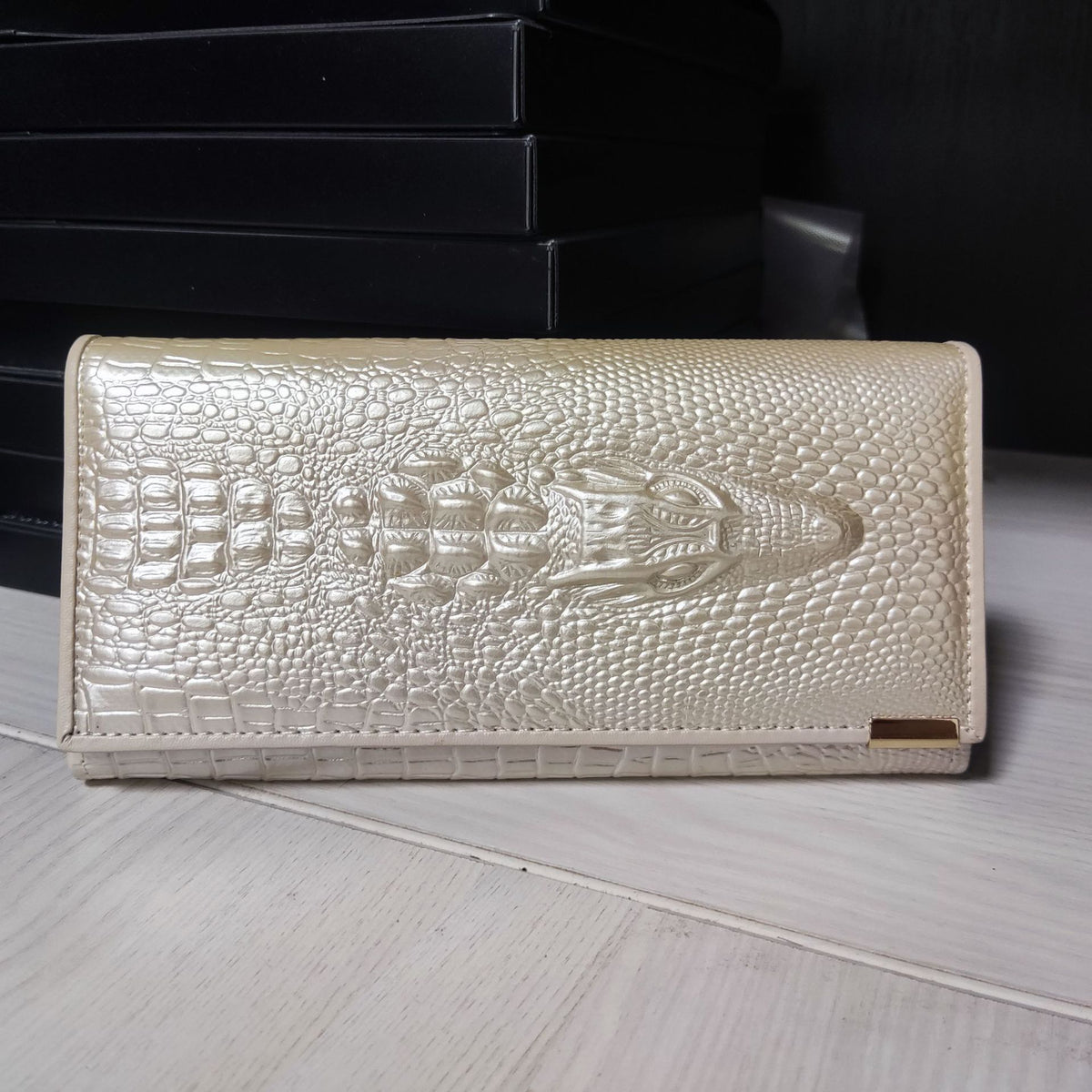 Long Live Crocodile Pattern With Leather Ladies Wallets