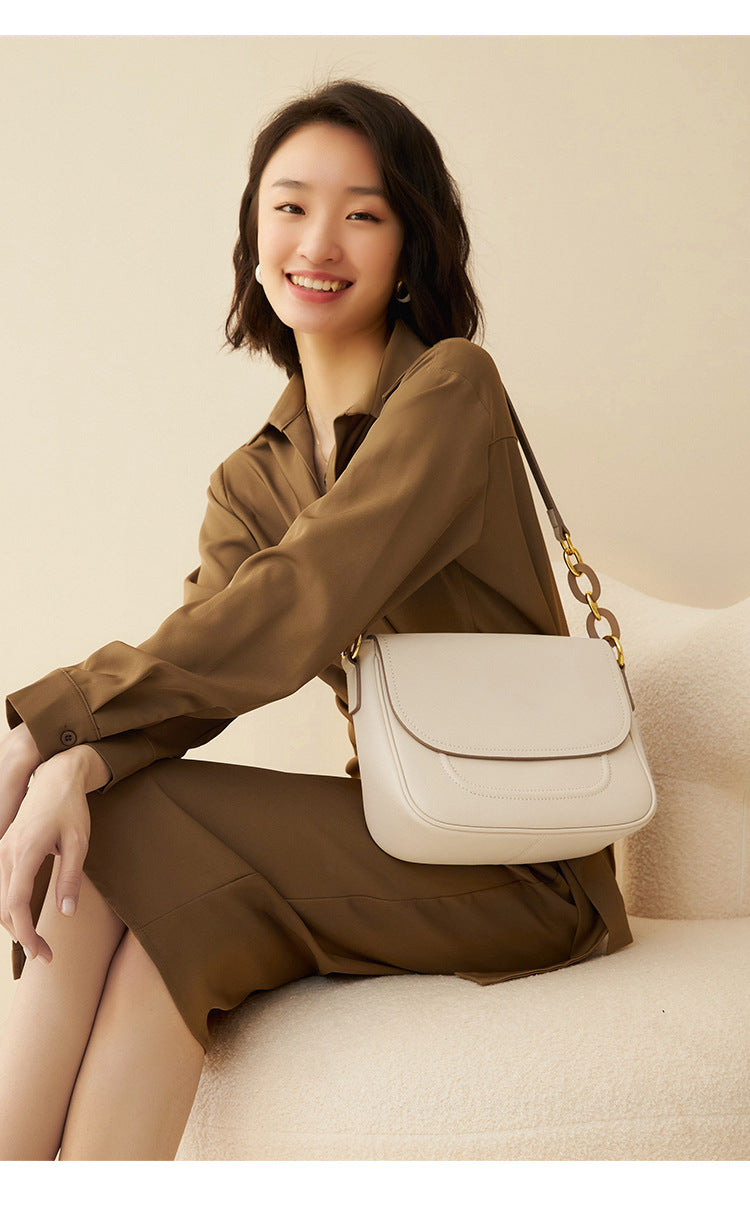 Women's Underarm Niche High-grade Fashionable Texture Saddle Shoulder Bags