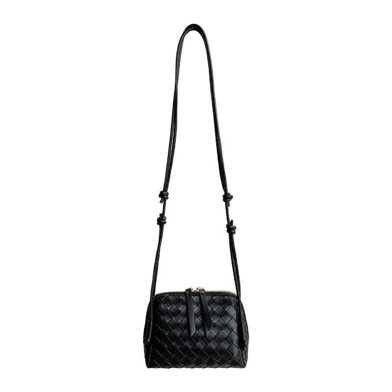 Women's Macaron Color Series Soft Woven Niche Shoulder Bags