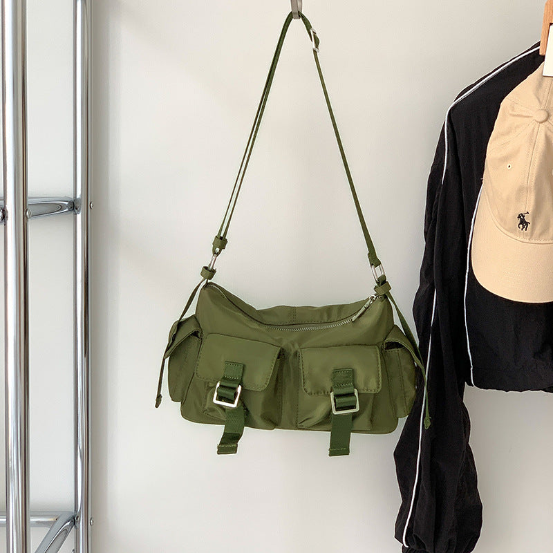 Women's Textured Nylon Cloth Fashionable Large Capacity Crossbody Bags