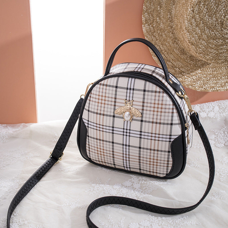 Slouchy Classy Women's Plaid Korean Fashion Women's Messenger Bag